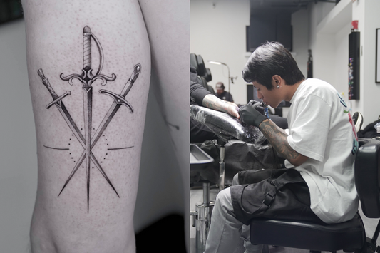 sword tattoo and the tattoo artist